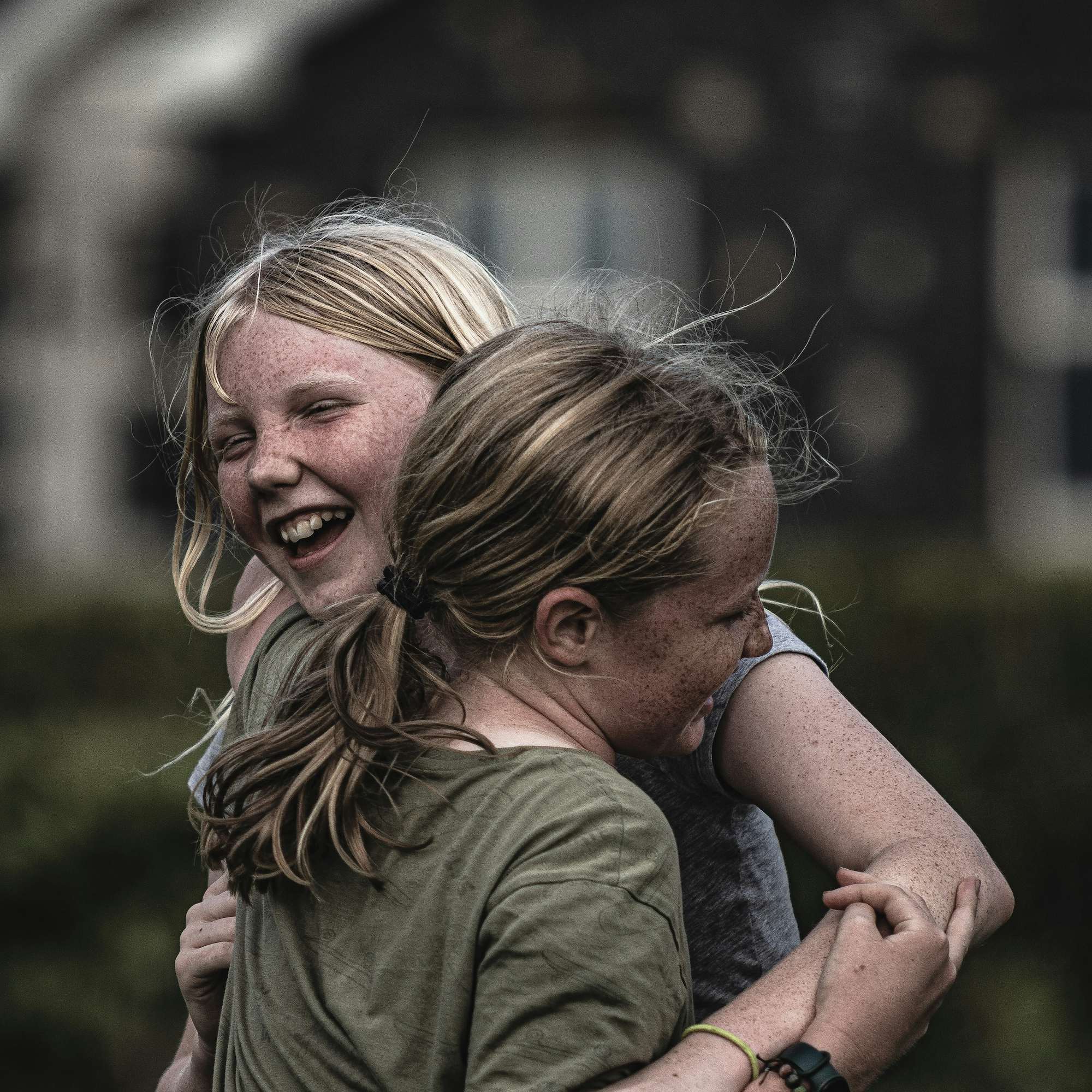 Two girls laughing Two girls laughing